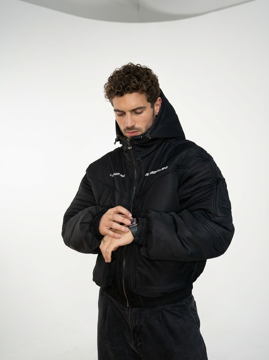 Зимняя Куртка МОТО Perfect black