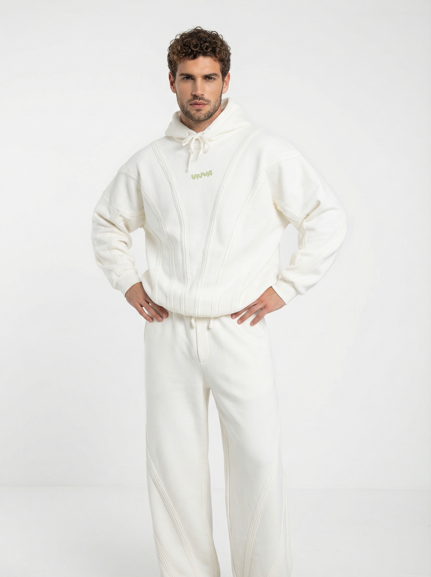 Трикотажные брюки STRIPES vanilla milk