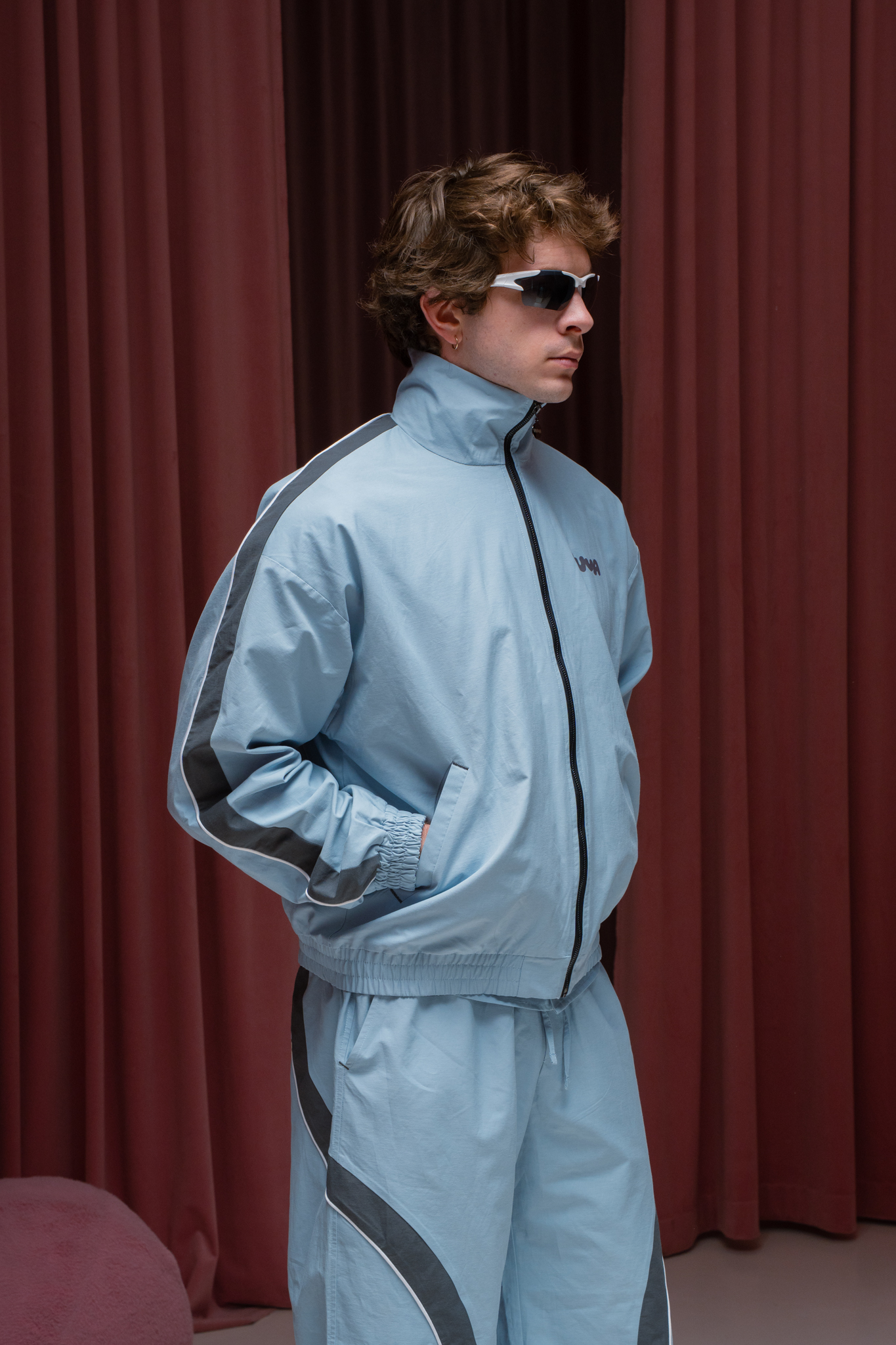 Ветровка-олимпийка Голубая