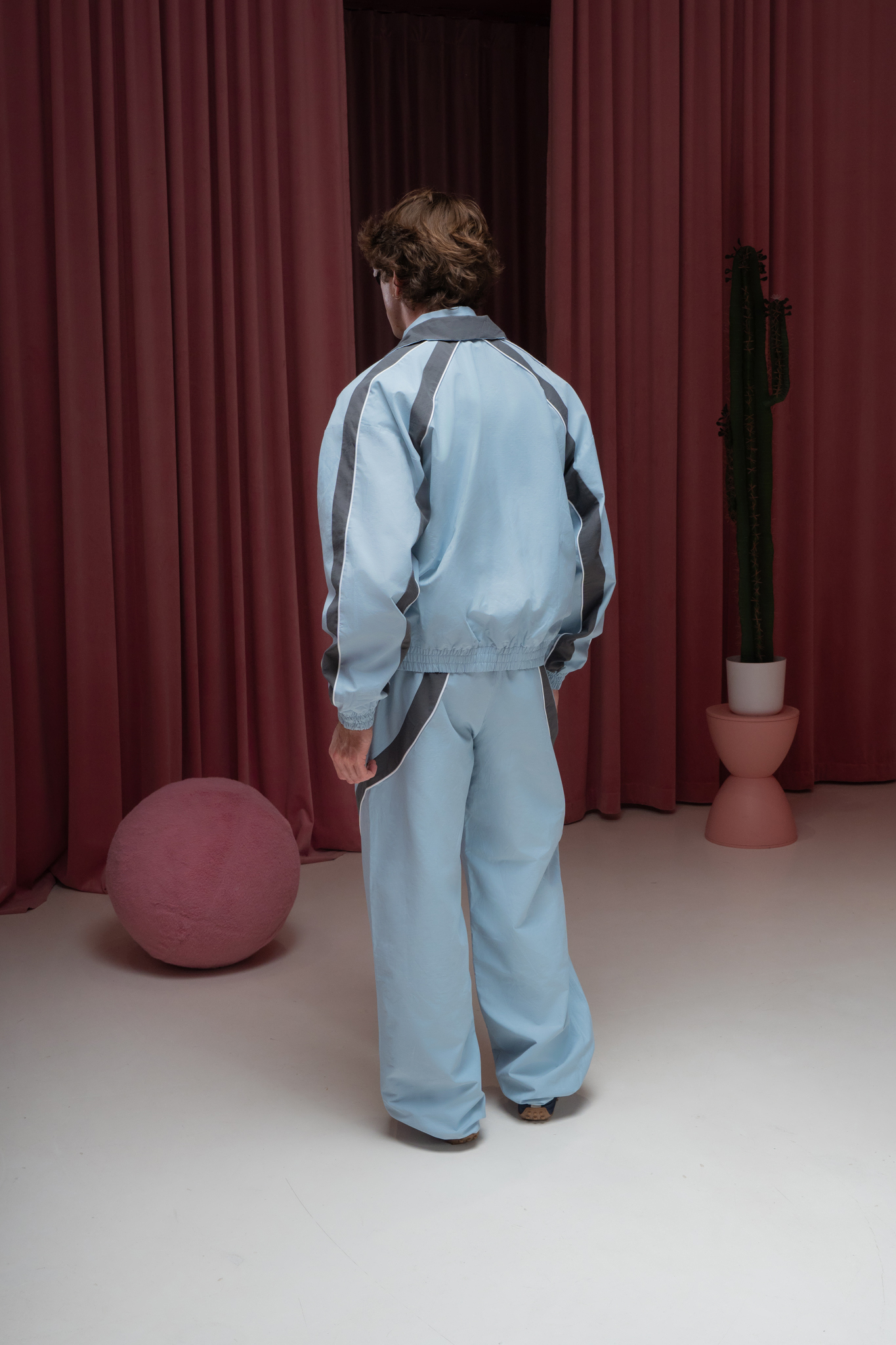 Ветровка-олимпийка Голубая