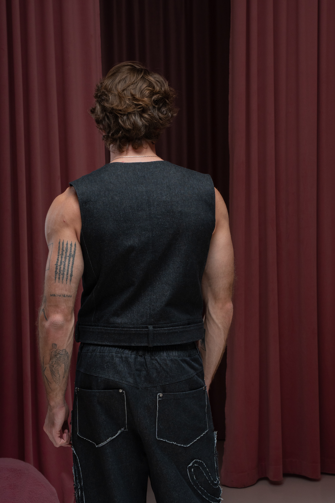 Жилет CROP Jeans Black