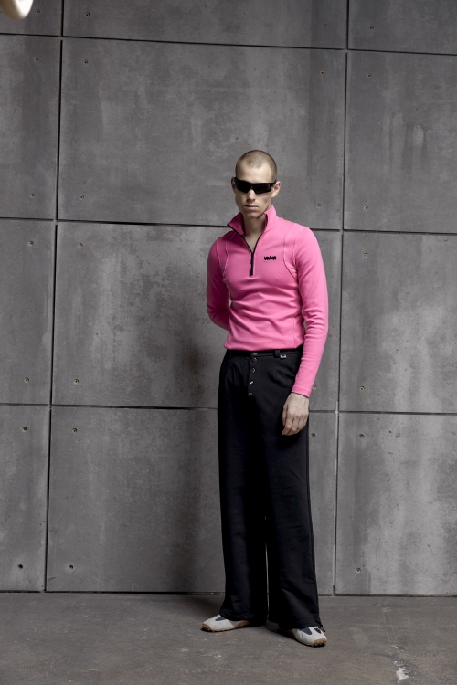 Водолазка с молнией Crazy pink