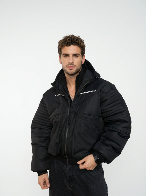 Зимняя Куртка МОТО Perfect black