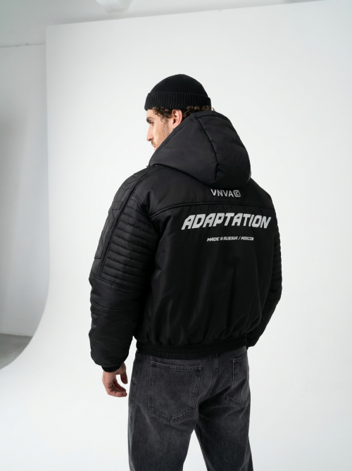 Зимняя Куртка МОТО Perfect black