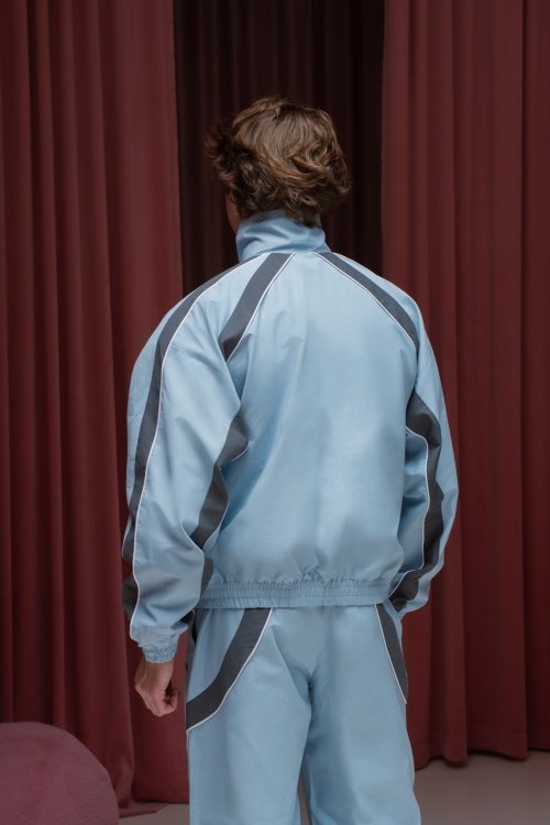 Ветровка-олимпийка Голубая