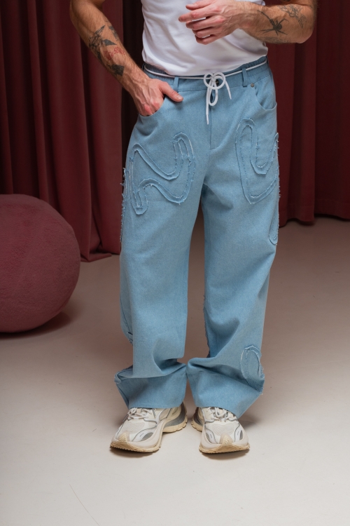 Джинсы VNVA Голубые