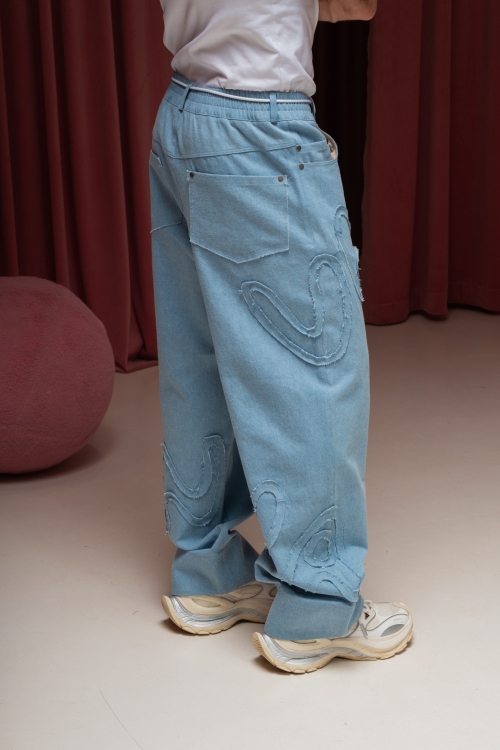 Джинсы VNVA Голубые