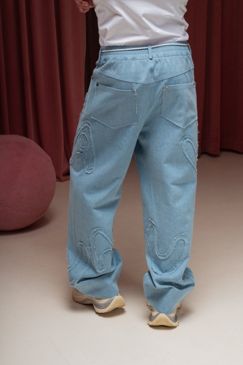 Джинсы VNVA Голубые