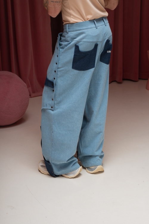 Джинсы с карабинами ПАЗЛ