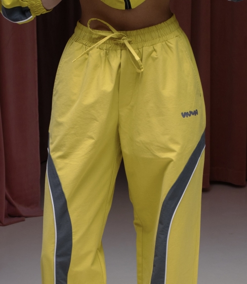 Брюки с лампасами спорт Желтые