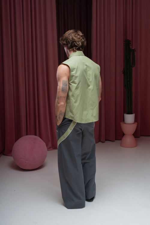 Брюки с лампасами спорт Серые