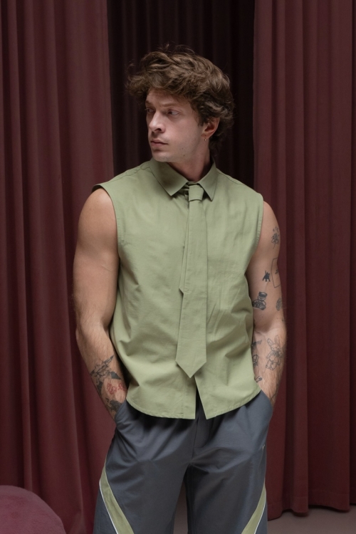 Рубашка без рукавов Олива